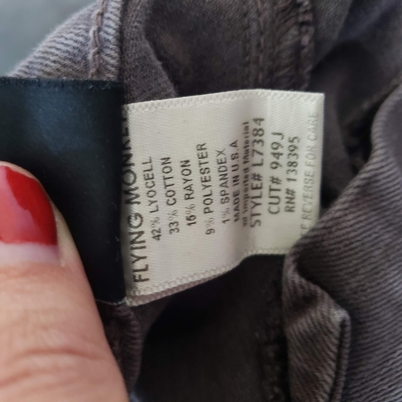 Flying Monkey 28 Grey Skinny Jeans Low Rise - Picture 5 of 7